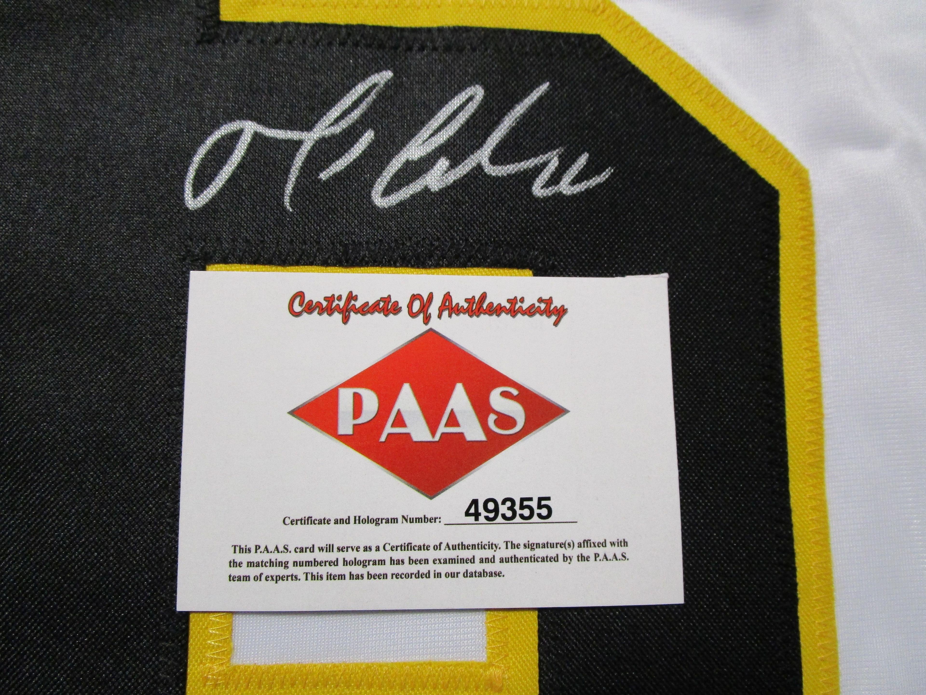 Mario Lemieux of the Pittsburgh Penguins signed autographed hockey jersey PAAS COA 355