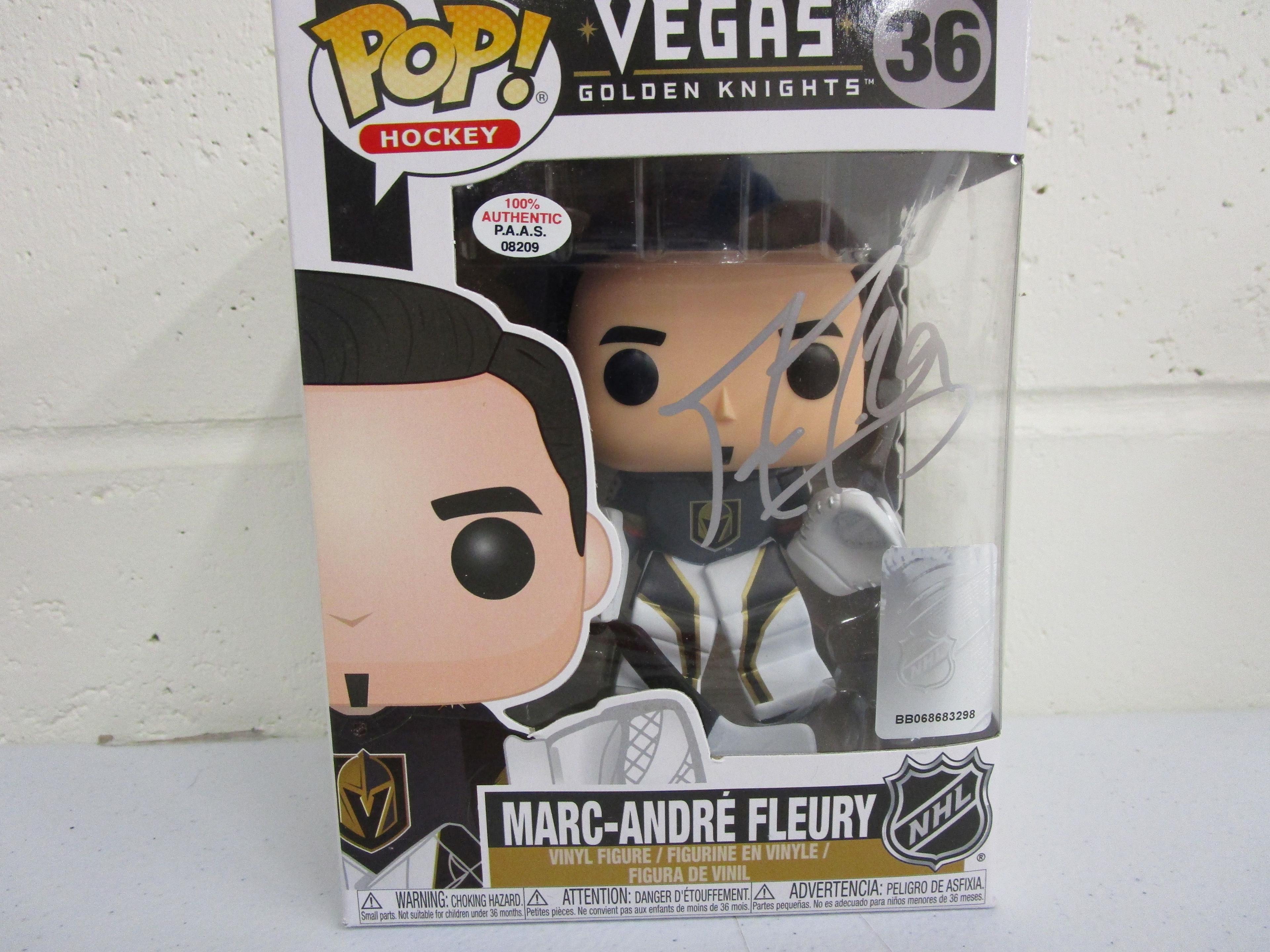 Marc Andre-Thuery of the Vegas Golden Knights signed Funko POP figure PAAS COA 209