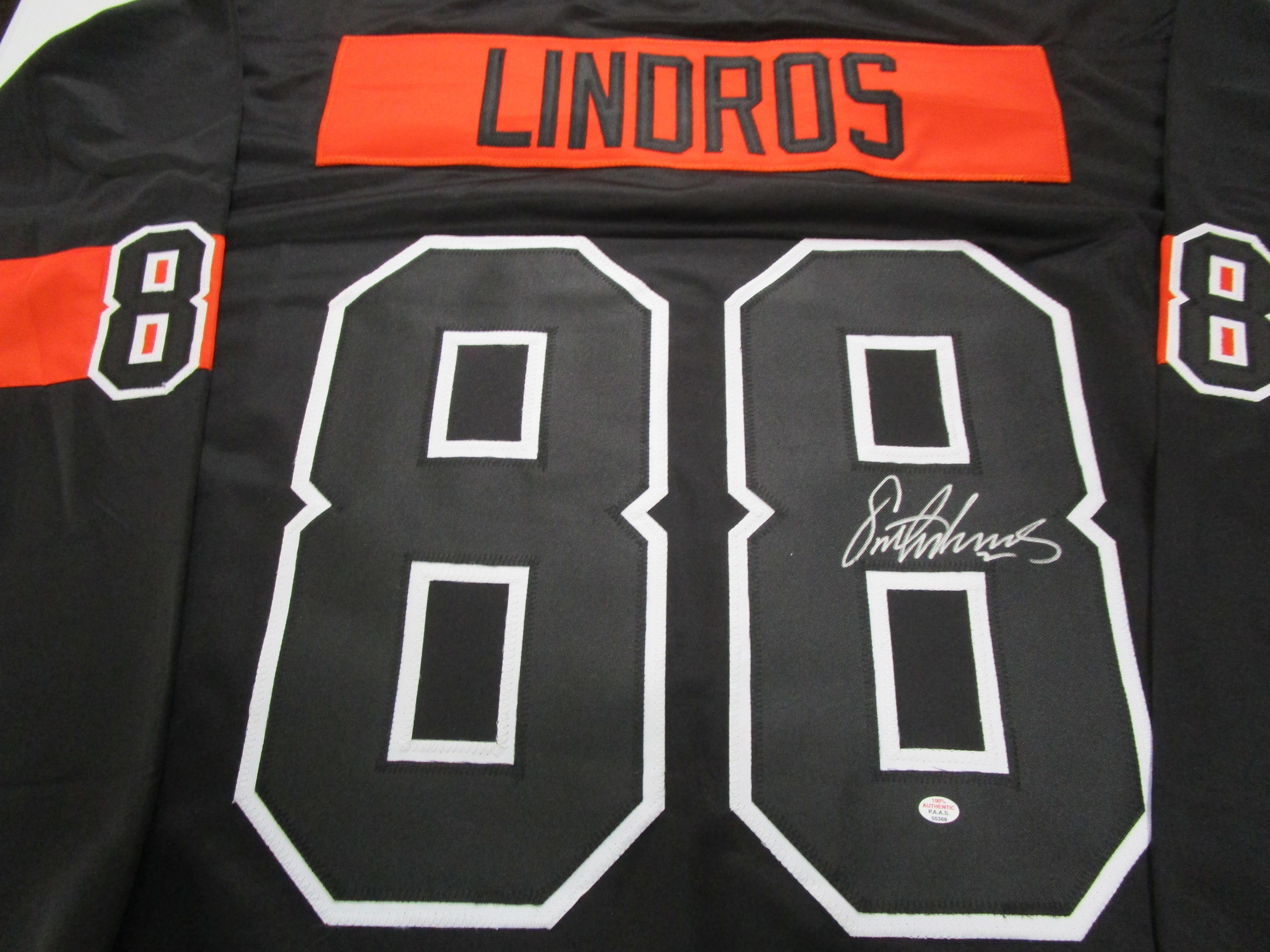 Eric Lindros of the Philadelphia Flyers signed autographed hockey jersey PAAS COA 369