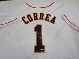 Carlos Correa of the Houston Astros signed autographed baseball jersey PAAS COA 643