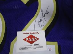 Ray Lewis of the Baltimore Ravens signed autographed football jersey PAAS COA 512