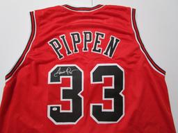 Scottie Pippen of the Chicago Bulls signed autographed basketball jersey PAAS COA 683