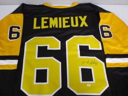Mario Lemieux of the Pittsburgh Penguins signed autographed hockey jersey PAAS COA 239