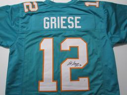 Bob Griese of the Miami Dolphins signed autographed football jersey PAAS COA 164