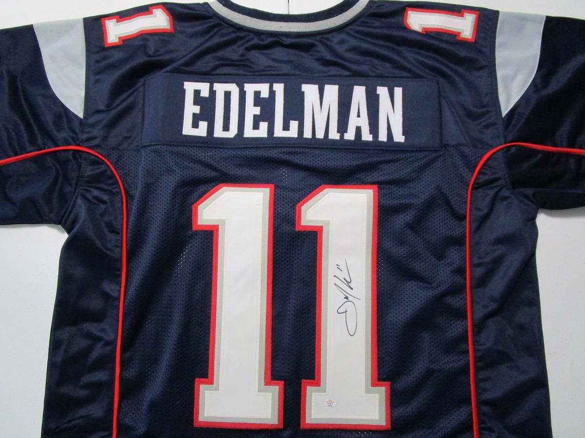 Julian Edelman of the New England Patriots signed autographed football jersey PAAS COA 652