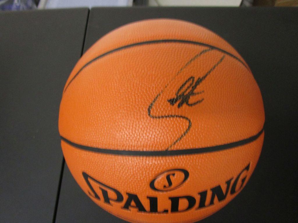 Steph Curry of the Golden State Warriors signed autographed full size basketball PAAS COA 214