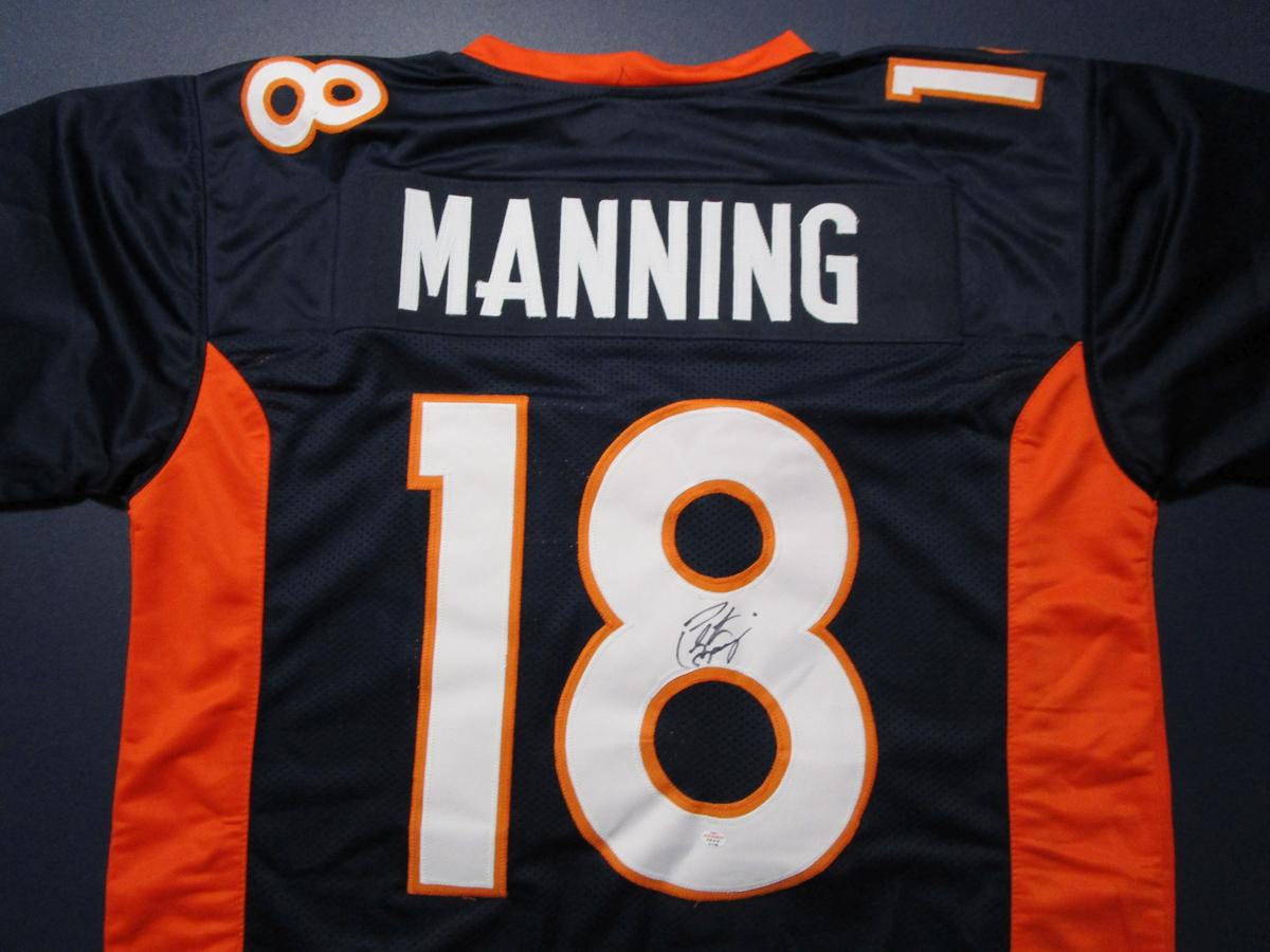 Peyton Manning of the Denver Broncos signed autographed football jersey PAAS COA 769