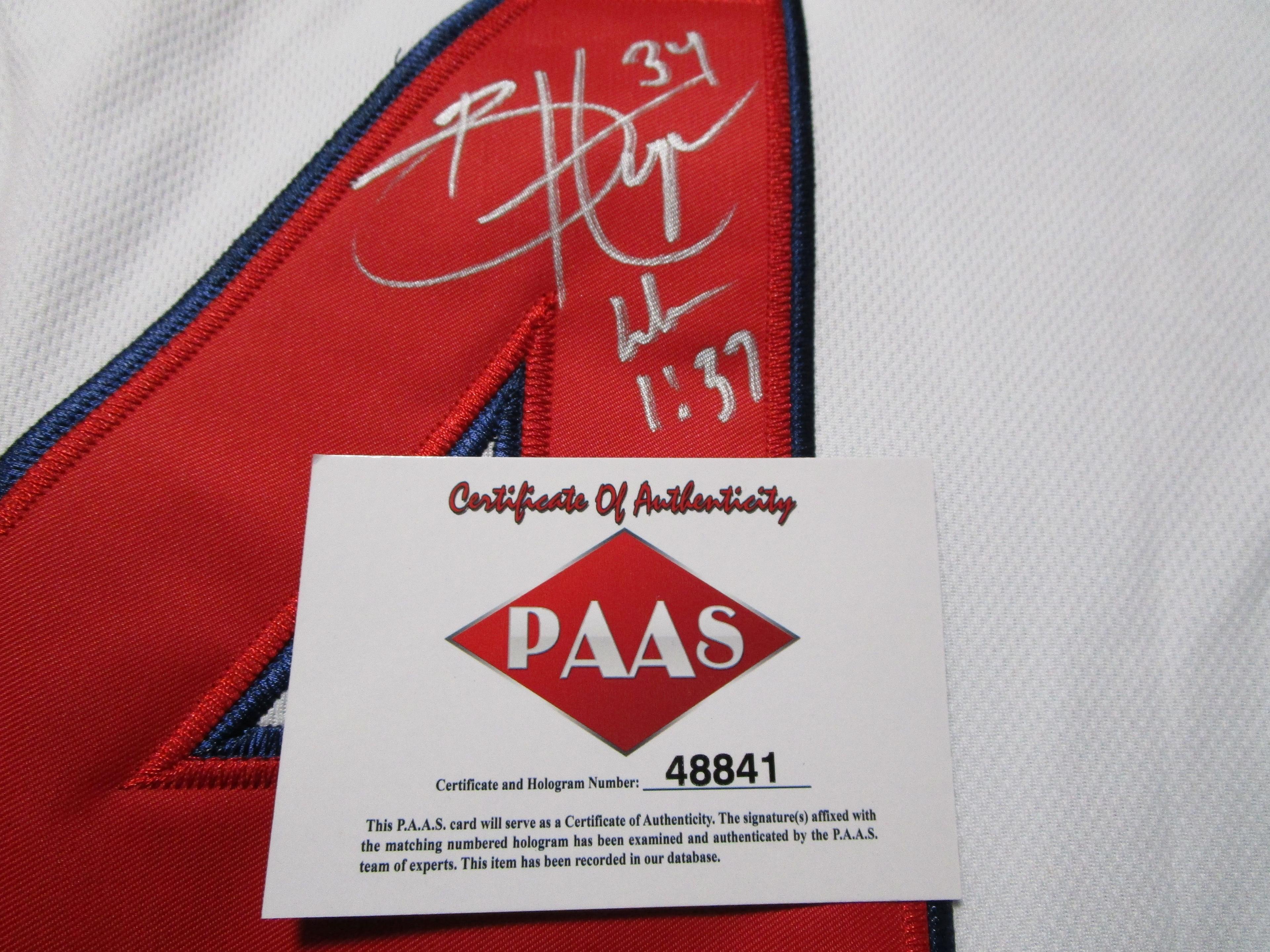 Bryce Harper of the Washington Nationals signed Stars & Stripes baseball jersey PAAS COA 841