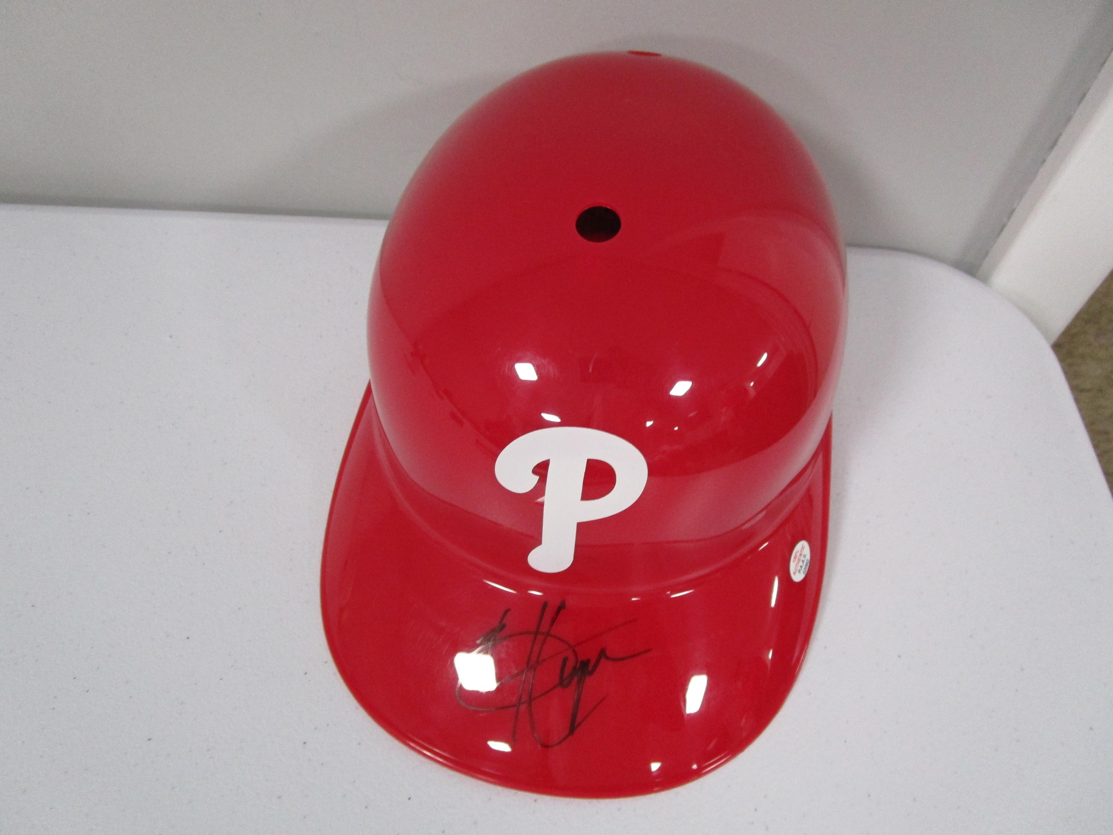 Bryce Harper of the Philadelphia Phillies signed autographed souvenir batting helmet PAAS COA 092