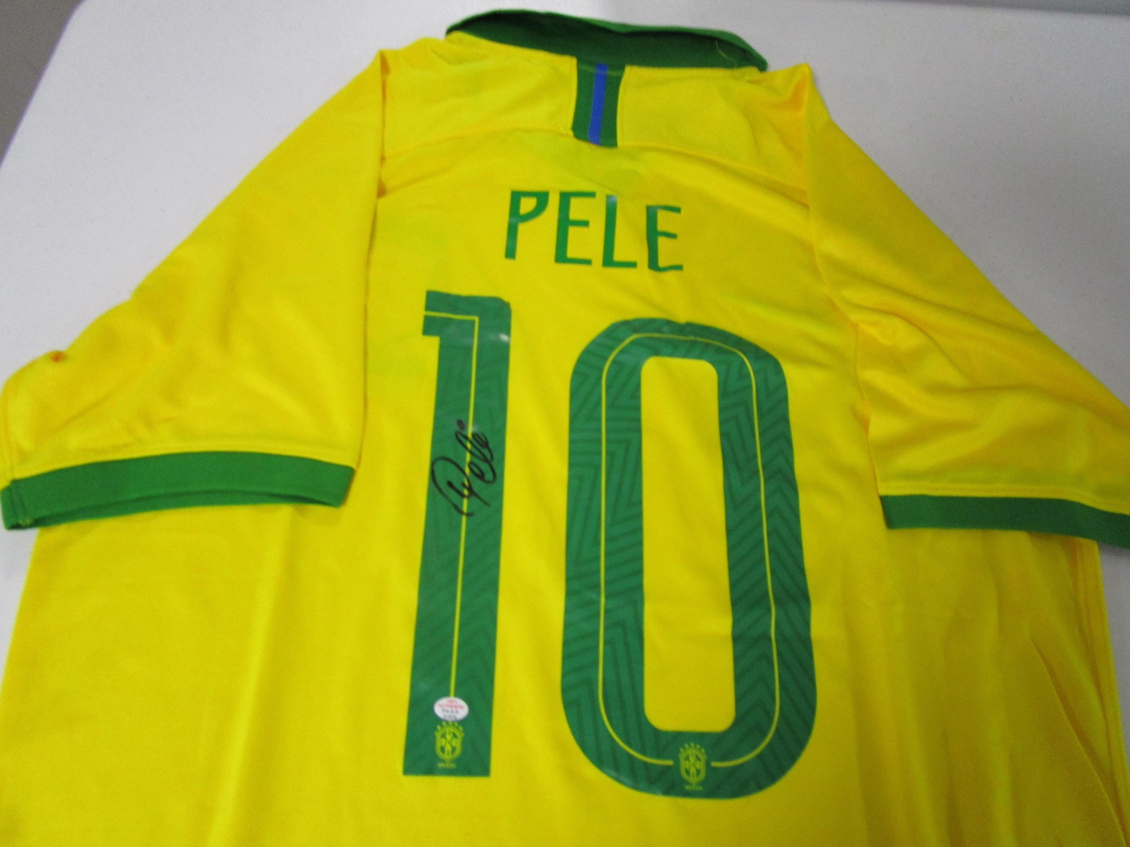 Pele of the Brazil signed autographed soccer jersey PAAS COA 070