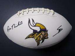 Adam Thielen Stephon Diggs of the Minnesota Vikings signed autographed logo football TSE COA