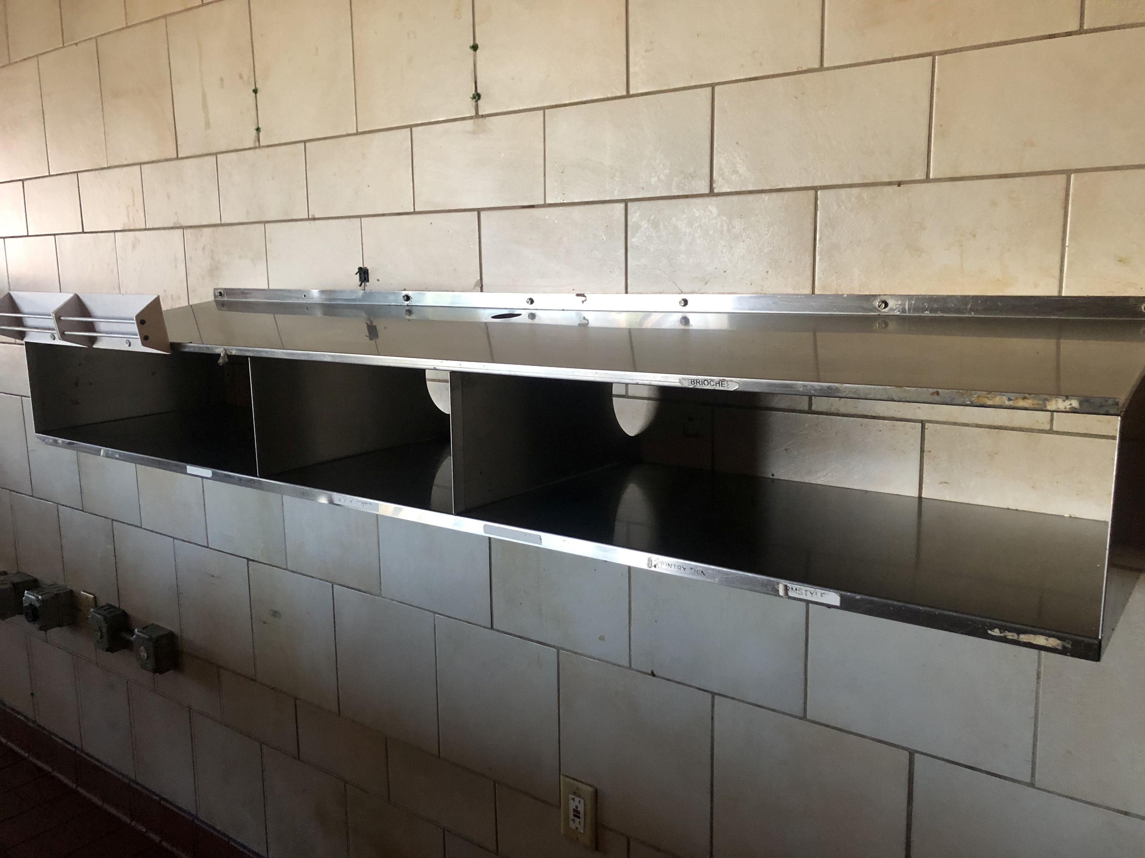 Stainless Steel Overshelf with Storage