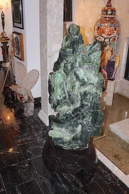 Stunning Stone Hand Carved Jadeite Sculpture - Chinese Buddha