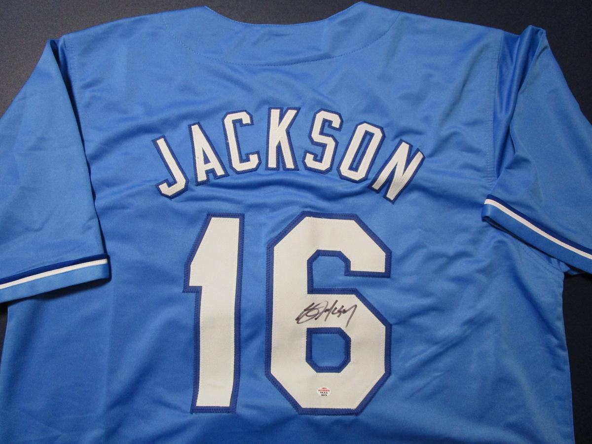 Bo Jackson of the Kansas City Royals signed autographed baseball jersey PAAS COA 379