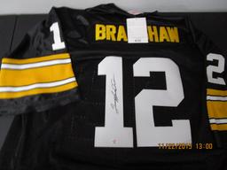 Terry Bradshaw of the Pittsburgh Steelers signed autographed football jersey PAAS COA 598