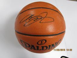 LeBron James of the LA Lakers signed autographed full size basketball ATL COA 726