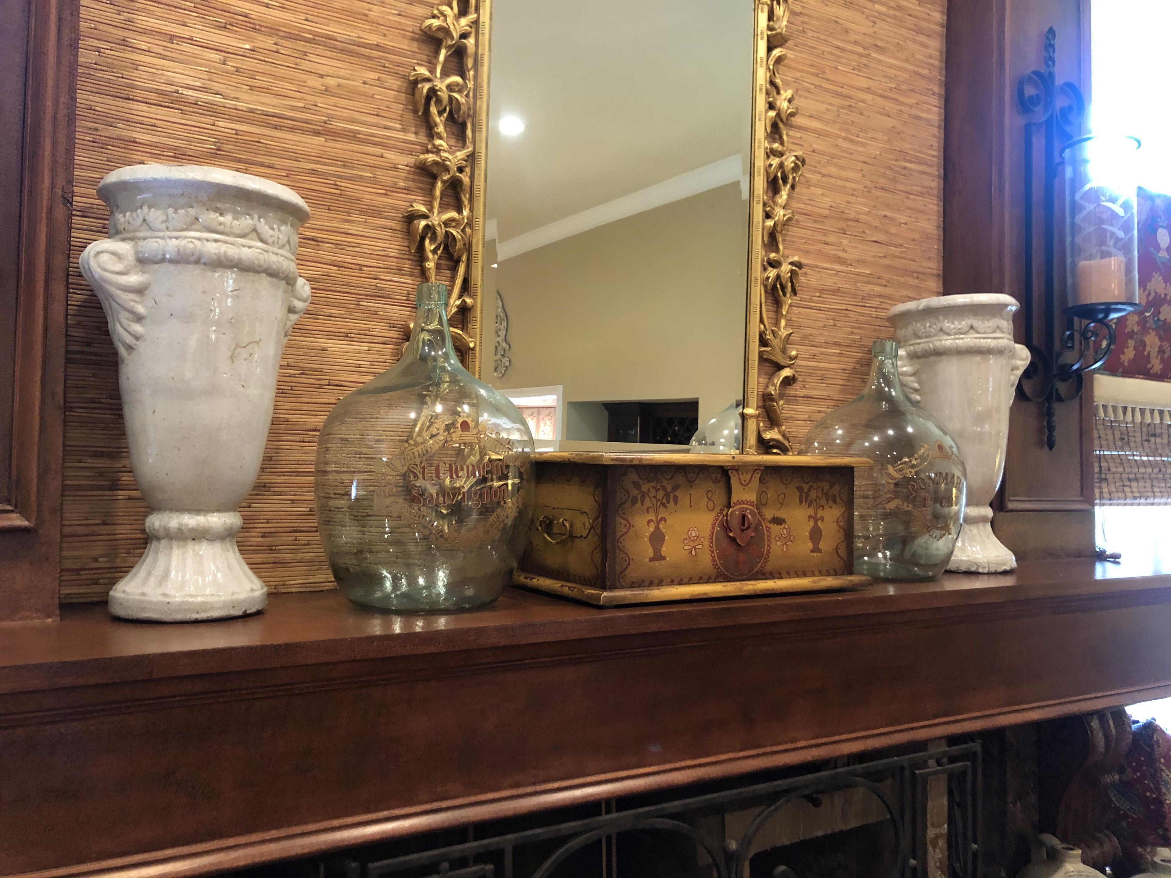 Pair of 24" Mantel Urns