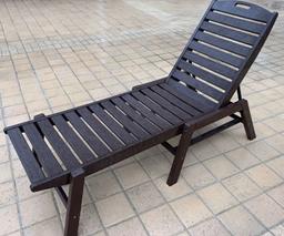 (8) Reclining/Adjustable Wood lounge Chaises