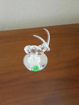 Swarovski crystal Antelope with mirror base