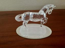 Swarovski Pancing Horse with mirrored base