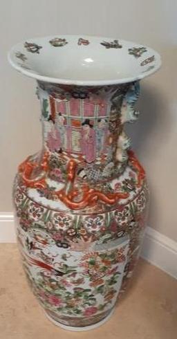 Large Vintage Chinese Vase - 24 inches tall