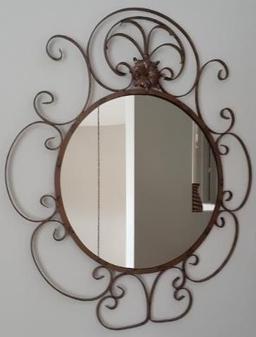 Metal Designer Mirror - 44 x 52 inches tall