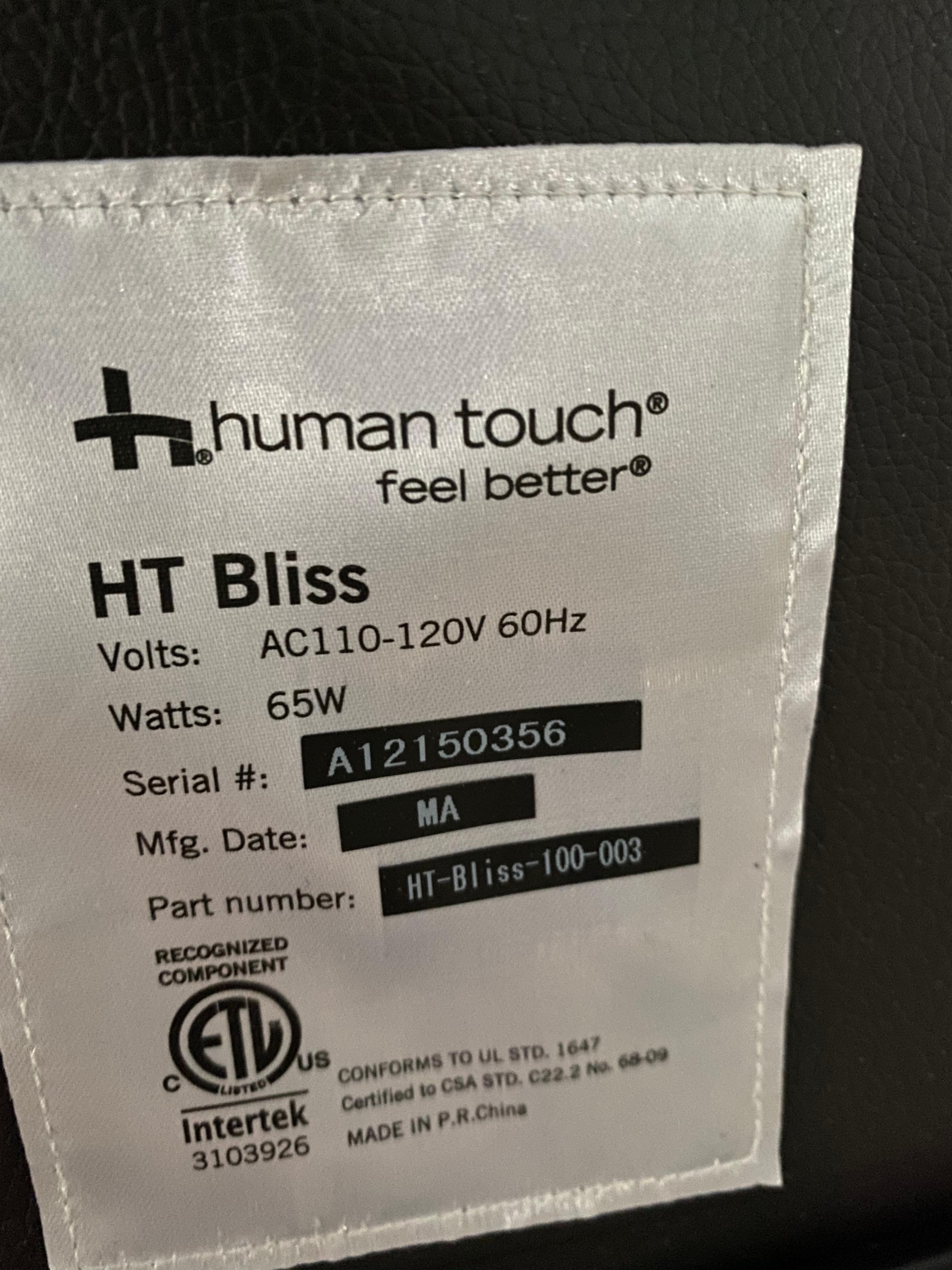 Human Touch HT-Bliss Massage Pedicure Station