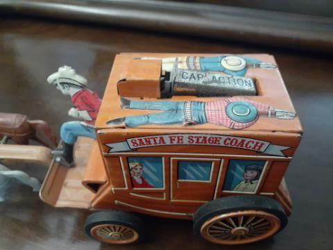 Santa Fe Stage Coach Toy with Cap Action - 12 x 4 inches