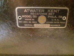 Atwater Kent Radio - Model 35 0 Serial Number 1000125 -
