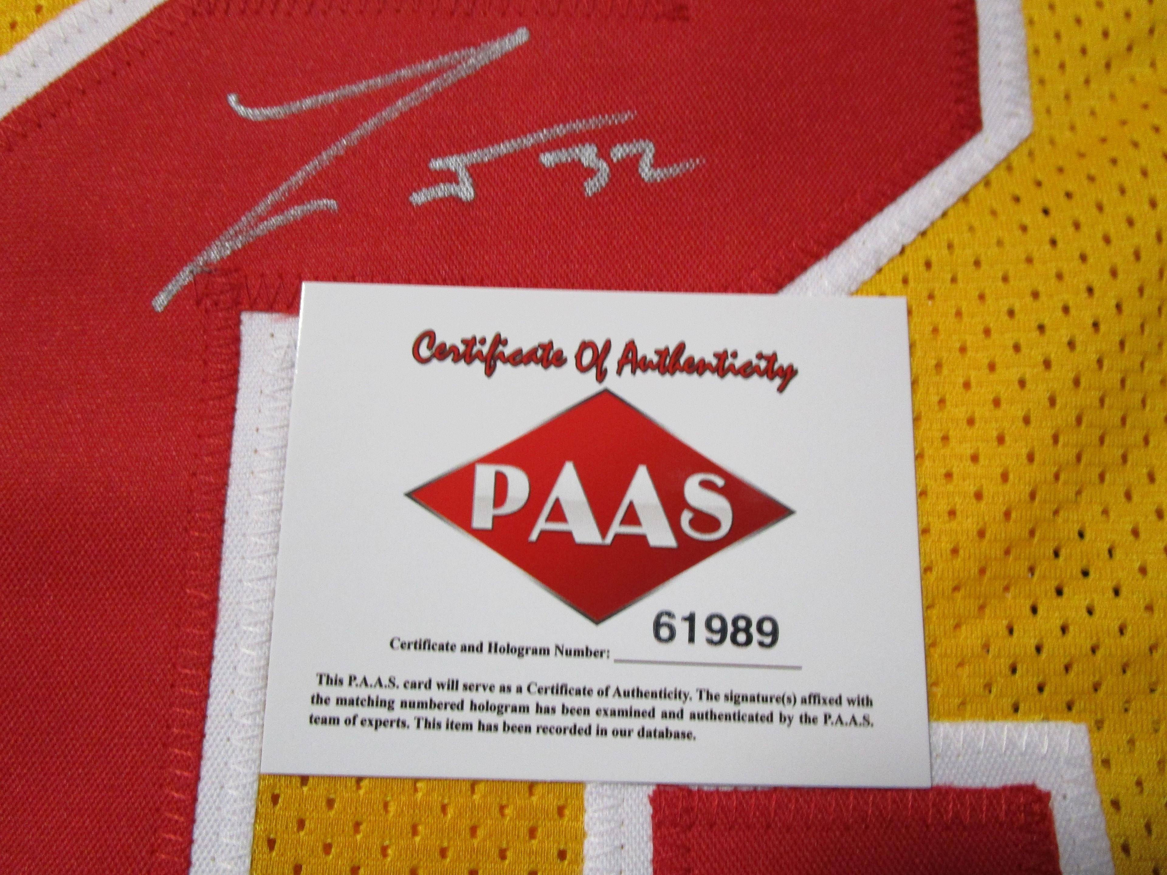 Tyrann Mathieu of the Kansas City Chiefs signed autographed football jersey PAAS COA 989
