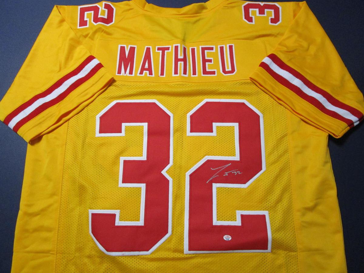 Tyrann Mathieu of the Kansas City Chiefs signed autographed football jersey PAAS COA 989