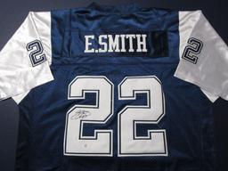 Emmitt Smith of the Dallas Cowboys signed autographed football jersey PAAS COA 344