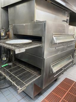 Double Stack Middleby Marshall PS360 Nat. Gas Pizza Conveyor Ovens