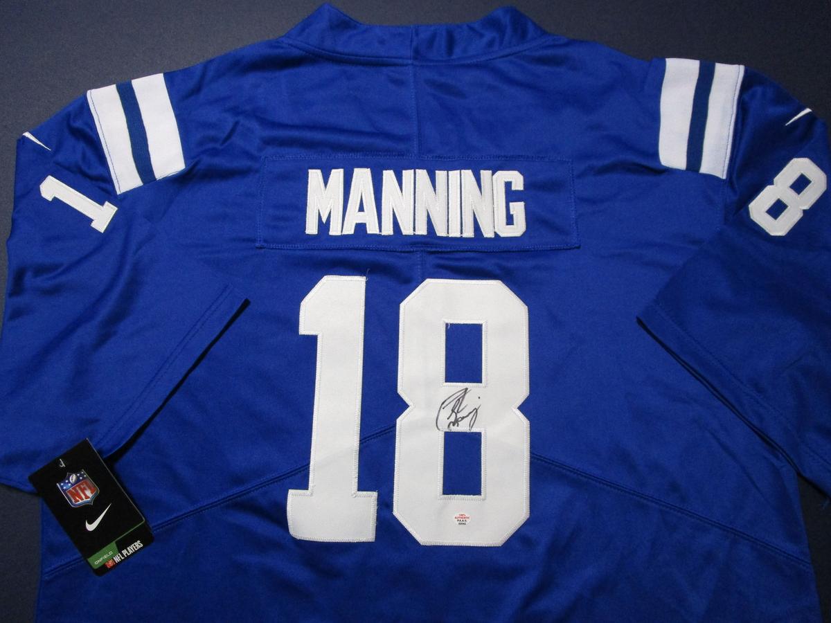 Peyton Manning of the Indianapolis Colts signed autographed football jersey PAAS COA 542