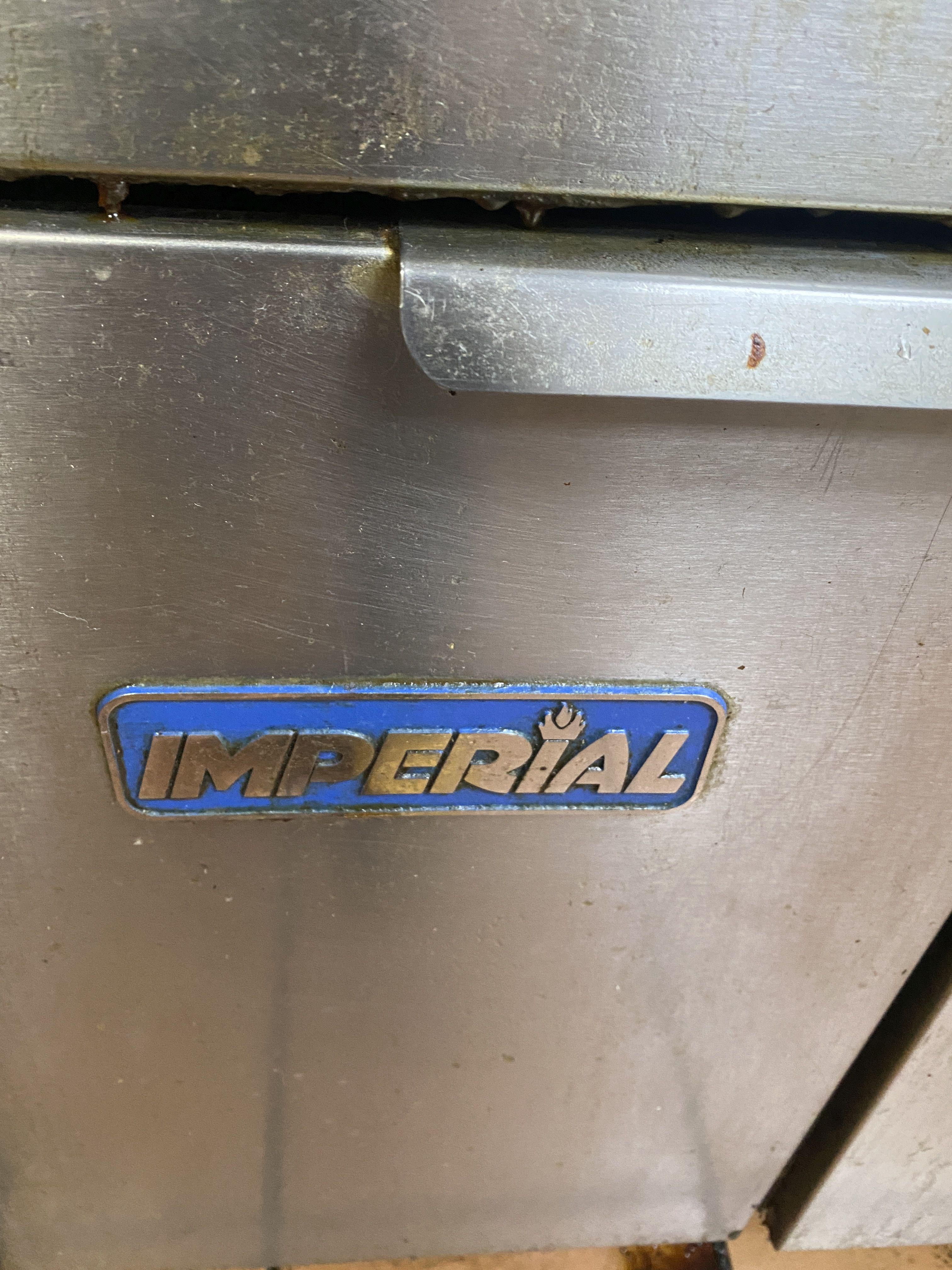 Imperial 40-50 lbs Double Basket Stainless Steel Gas Deep Fryer