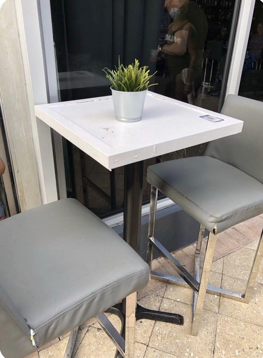 Two Person High Top Bar Tables with Bases