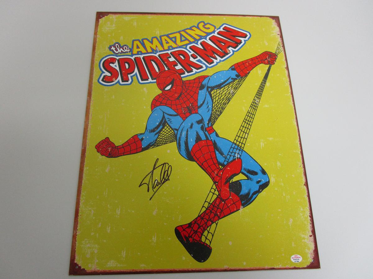 Stan Lee Spiderman signed autographed 12.5x16 metal sign PAAS COA 784