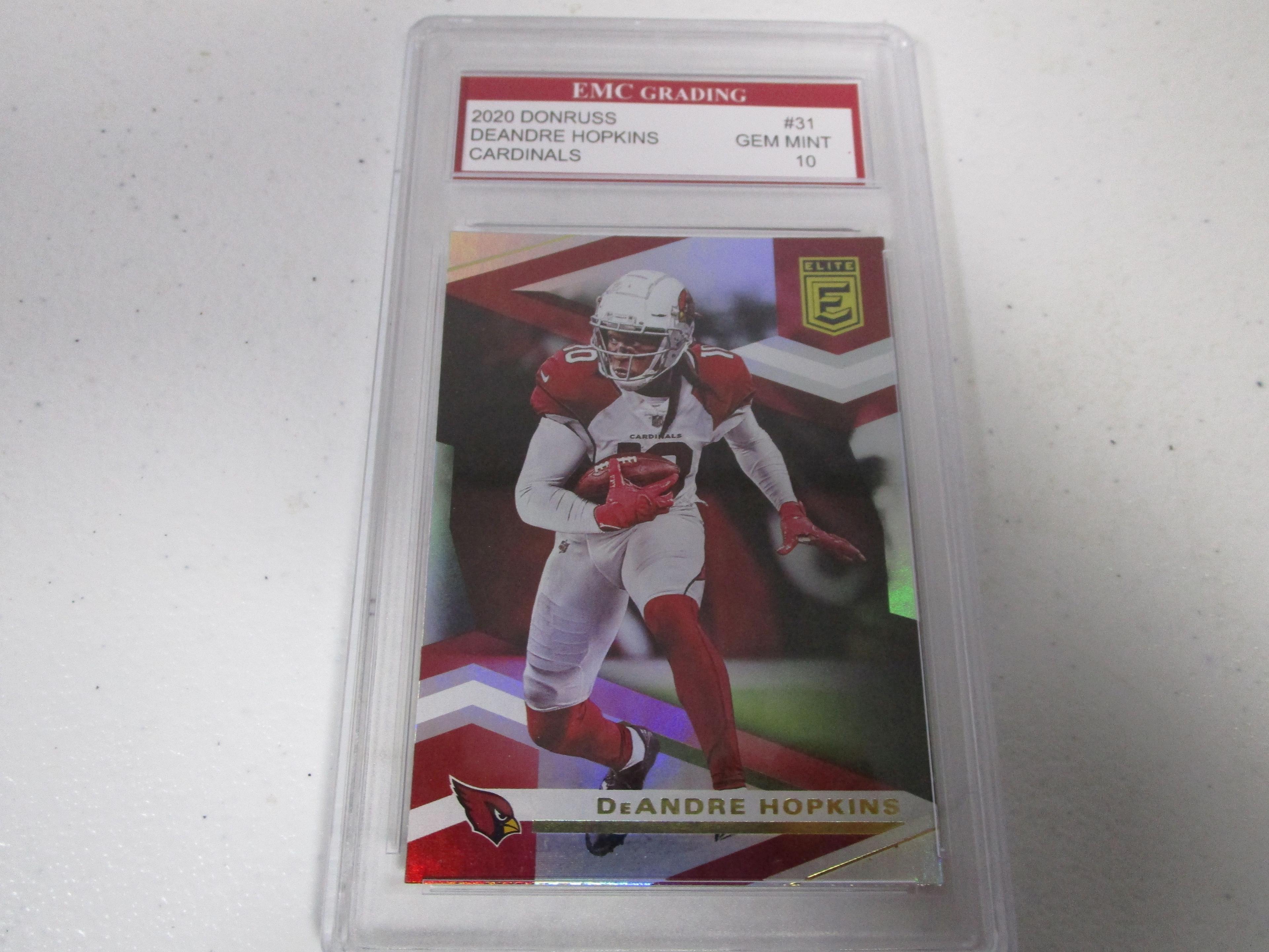 DeAndre Hopkins Arizona Cardinals 2020 Donruss #31 graded EMC Gem Mint 10