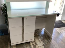 45" three Draw Salon Work Station with 45" x 30" Mirror attached