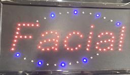 Two Color LED "FACIAL" Sign