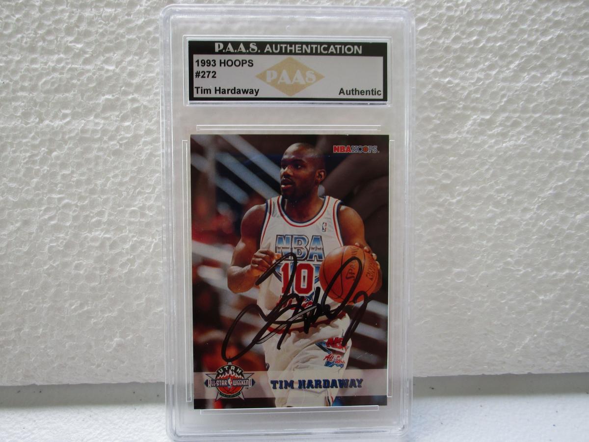 Tim Hardaway of the NBA ALL STAR TEAM signed autographed trading card PAAS COA 017