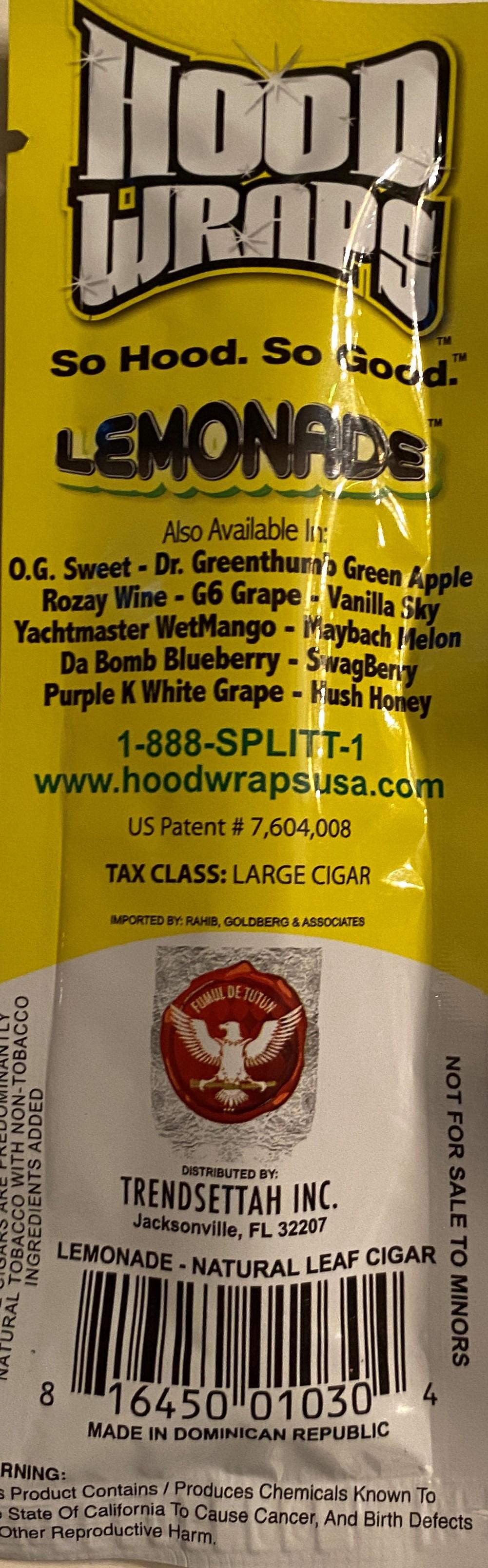 Lemonade Flavored Hood Wraps