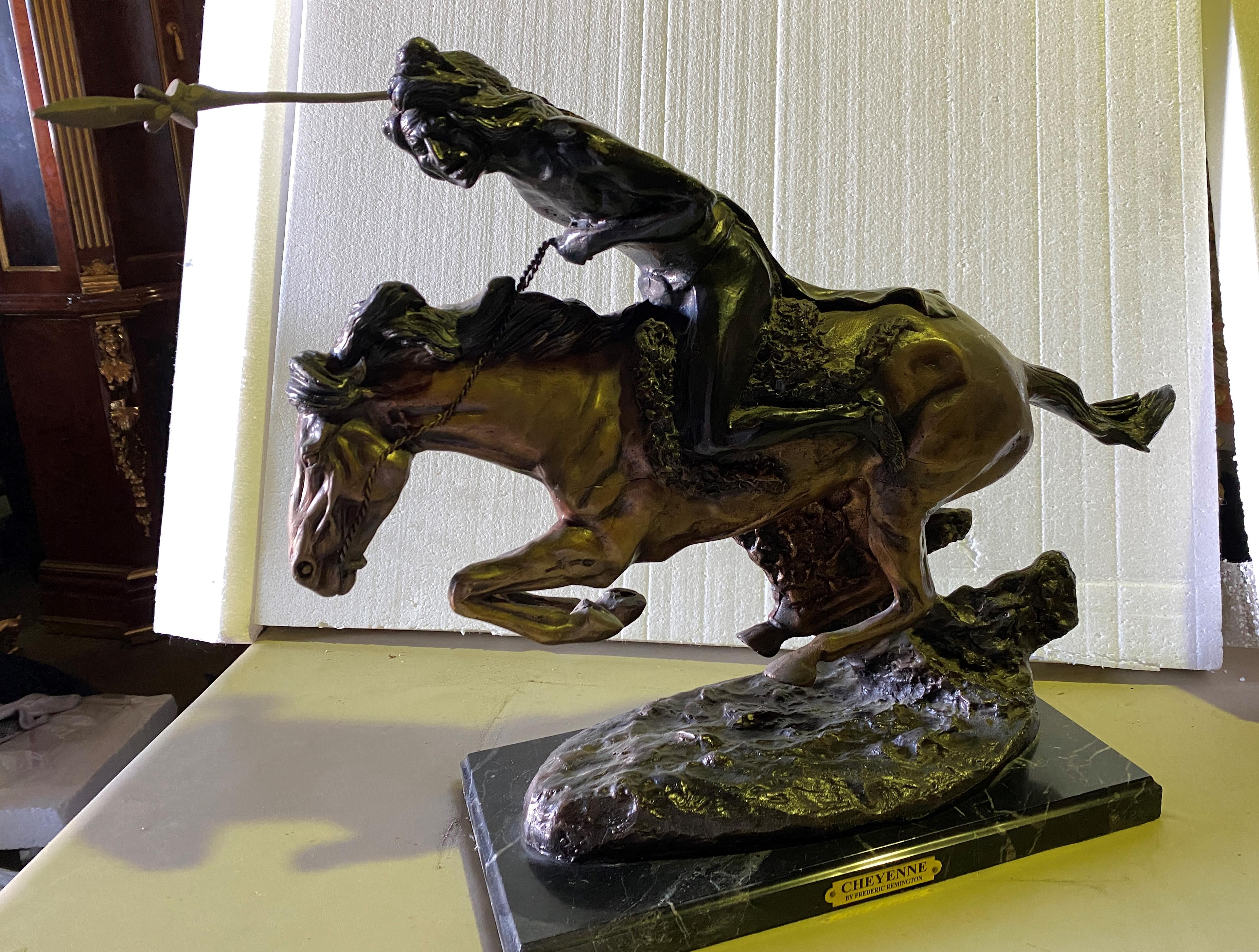 18" High x 21" Wide Western Themed "Cheyene" By: Frederic Remington