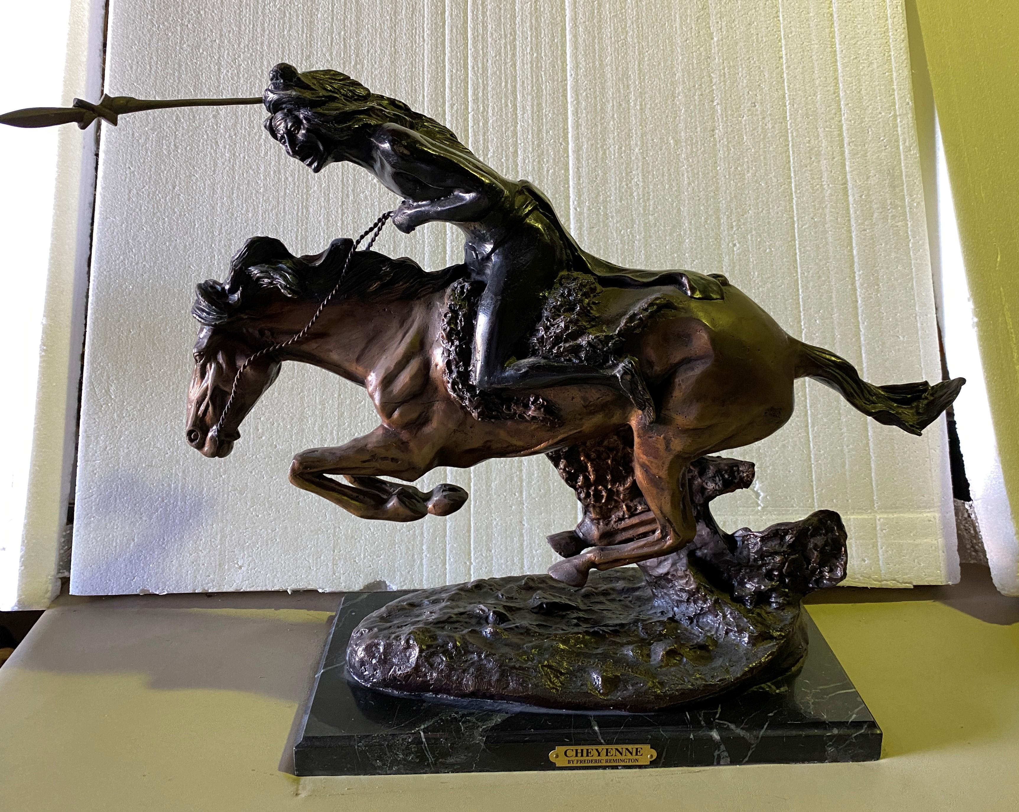 18" High x 21" Wide Western Themed "Cheyene" By: Frederic Remington