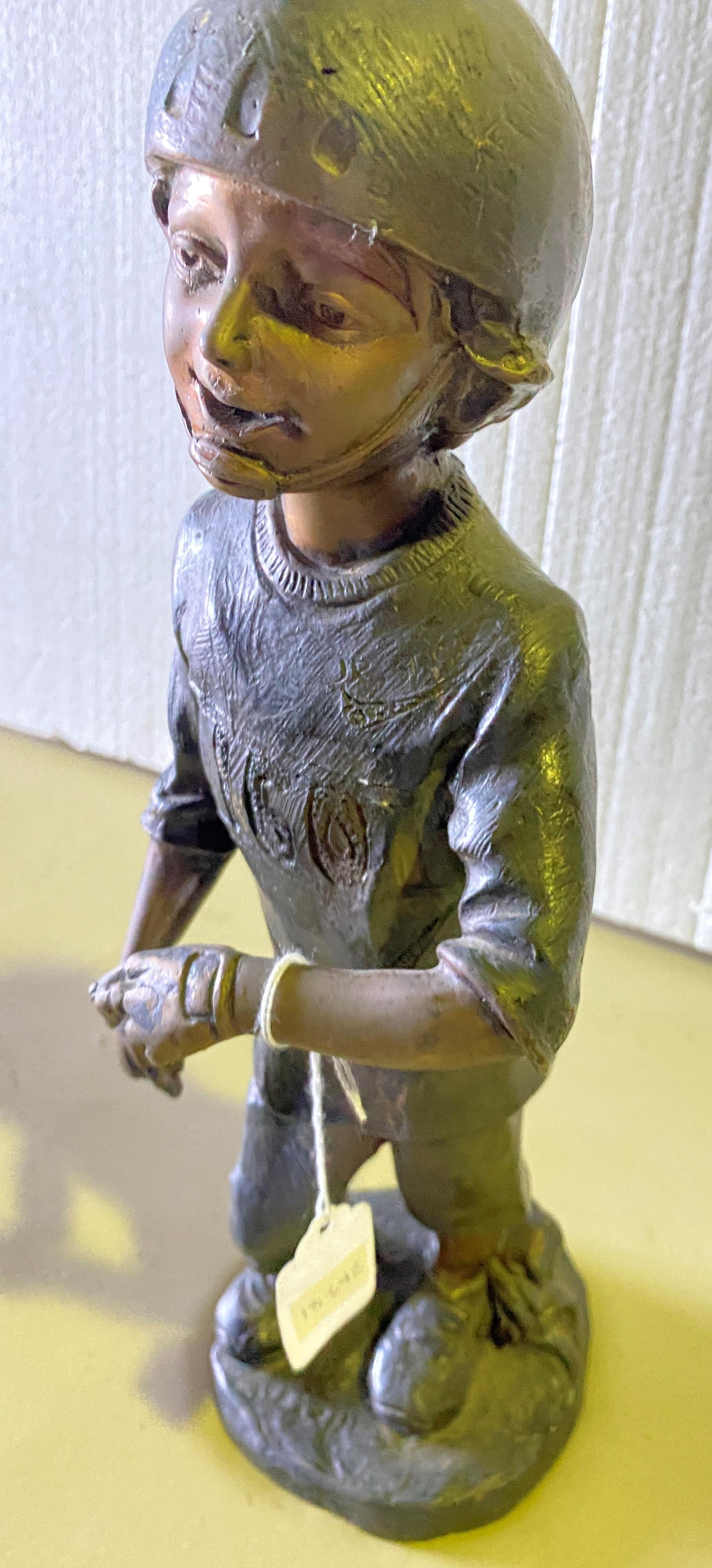 15" Tall Bronze "Boy Skating"