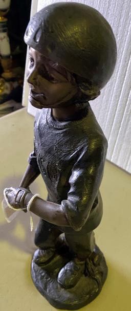 15" Tall Bronze "Boy Skating"