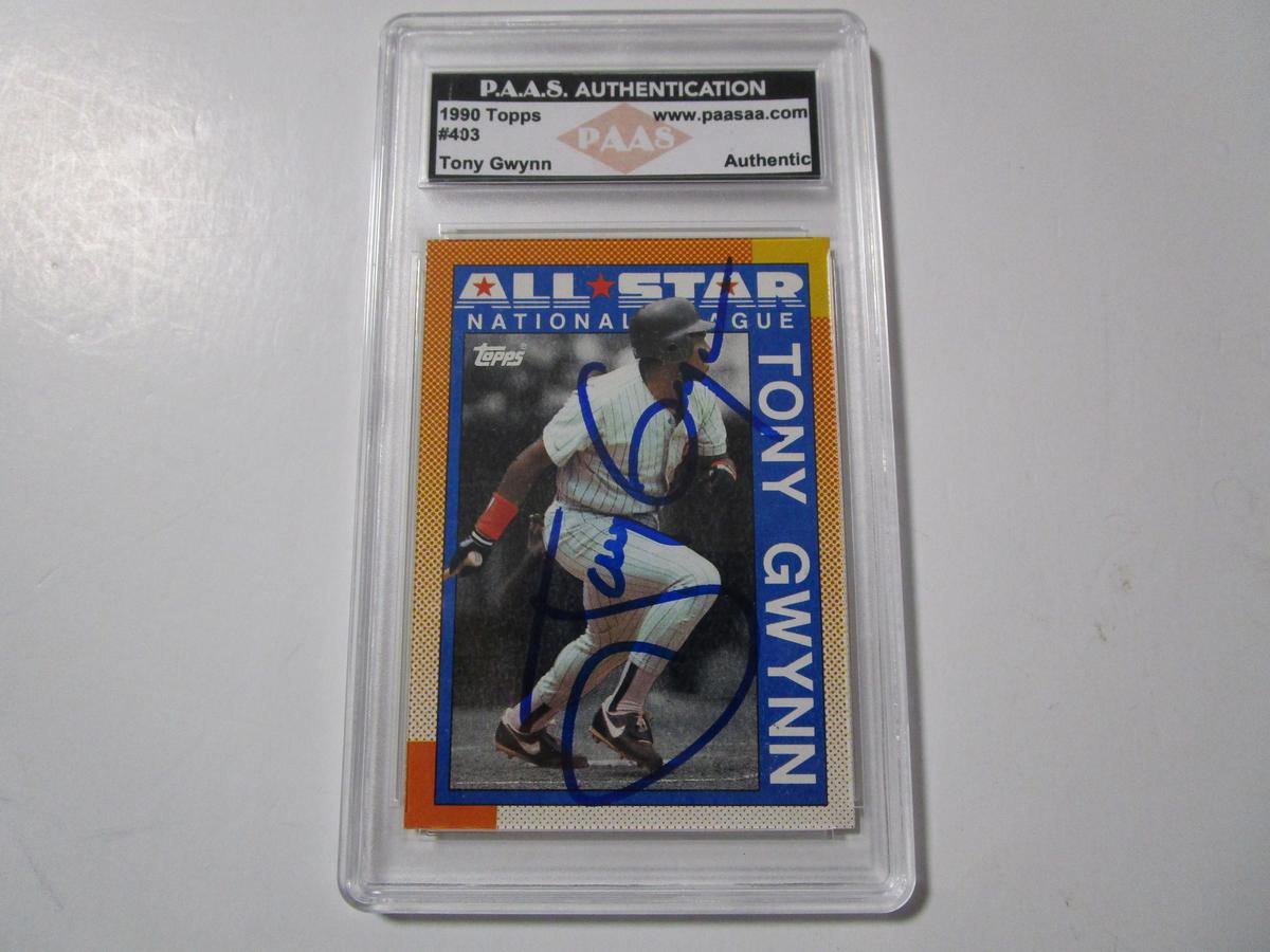 Tony Gwynn of the San Diego Padres signed autographed sports card slabbed PAAS COA 887