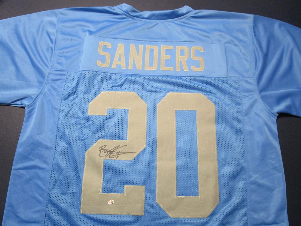 Barry Sanders of the Detroit Lions signed autographed football jersey PAAS COA 284