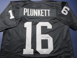 Jim Plunkett of the Oakland Raiders signed autographed football jersey PAAS COA 474