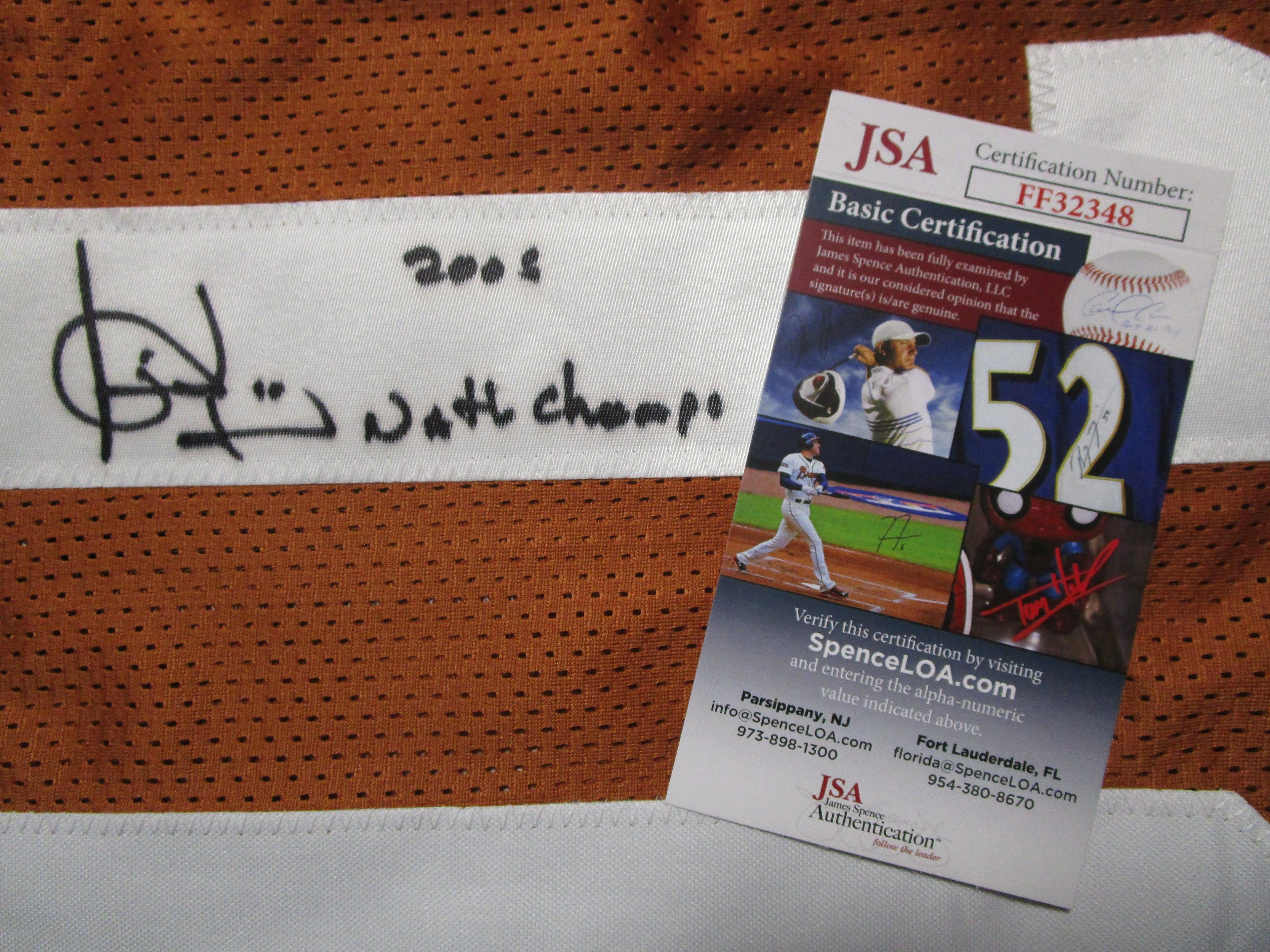 Vince Young of the Texas Longhorns signed autographed football jersey JSA COA 348